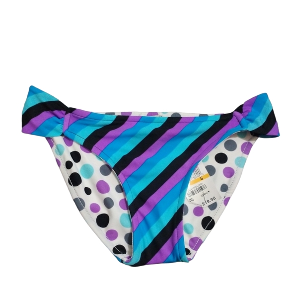 NWT Hula Honey Multicolor Stripe Bikini Bottoms sz S - Picture 1 of 5
